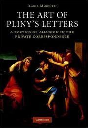 Cover of: The Art of Pliny's Letters by Ilaria Marchesi, Ilaria Marchesi