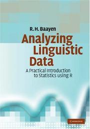 Cover of: Analyzing Linguistic Data by Harald Baayen