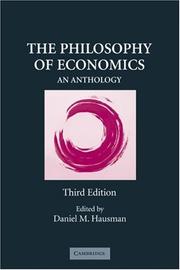 Cover of: The Philosophy of Economics by Daniel M. Hausman