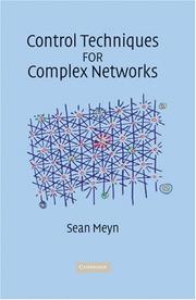 Cover of: Control Techniques for Complex Networks