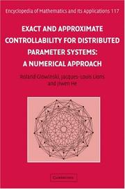 Cover of: Exact and Approximate Controllability for Distributed Parameter Systems by Roland Glowinski, Jacques Louis Lions, Jiwen He