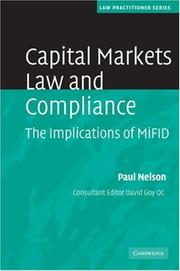 Cover of: Capital Markets Law and Compliance | Paul Nelson