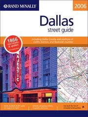 Cover of: Rand Mcnally 2006 Dallas And Vicinty Taxas by Rand McNally