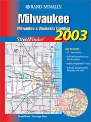 Cover of: Rand McNally Milwaukee Streetfinder | 