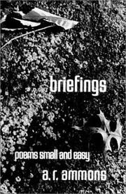 Cover of: Briefings by A. R. Ammons