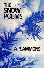 Cover of: The snow poems by A. R. Ammons
