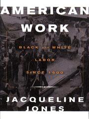 Cover of: American work by Jacqueline Jones