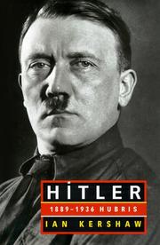 Cover of: Hitler: 1889-1936 Hubris