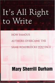 Cover of: It's All Right to Write by Mary Durham