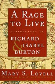 Cover of: A rage to live: a biography of Richard and Isabel Burton