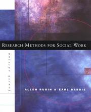 Cover of: Research Methods for Social Work (Non-InfoTrac Version)