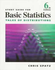 Cover of: Study Guide for Basic Statistics | Chris Spatz