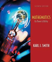 Cover of: Mathematics: Its Power and Utility