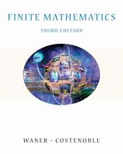 Cover of: Finite Mathematics Non-Infotrac Version by Stefan Waner, Steven Costenoble