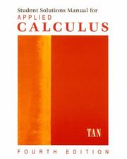 Cover of: Student Solutions Manual for Applied Calculus