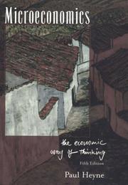 Cover of: Microeconomics by Paul T. Heyne