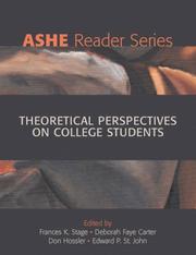 Cover of: Theoretical Perspectives on College Students (Ashe Reader)