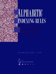 Cover of: Alphabetic Indexing Rules by Fosegan
