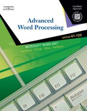 Cover of: Advanced Word Processsing, Lessons 61-120: Certified Approach