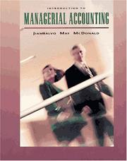 Cover of: Introduction to Managerial Accounting by Jiambalvo