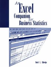 Cover of: An Excel Companion for Business Statistics