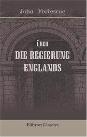 Cover of: Über die Regierung Englands