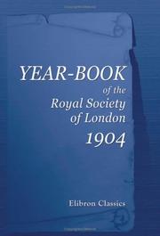 Cover of: Year-book of the Royal Society of London: 1904