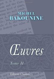 Cover of: uvres by Michel Bakounine, Michel Bakounine