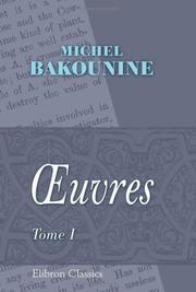 Cover of: uvres by Michel Bakounine, Michel Bakounine