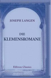 Cover of: Die Klemensromane by Joseph Langen