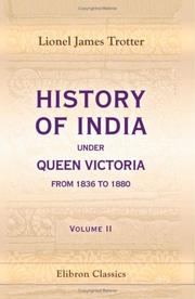 Cover of: History of India under Queen Victoria from 1836 to 1880: Volume 2