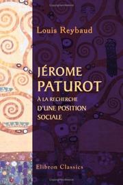 Cover of: Jérome Paturot à la recherche d\'une position sociale by Reybaud, Louis