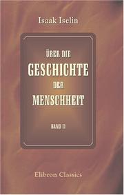 Cover of: Über die Geschichte der Menschheit: Band II