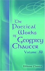 Cover of: The Poetical Works of Geoffrey Chaucer by Geoffrey Chaucer