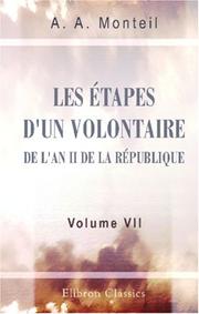 Cover of: Les étapes d\'un volontaire de l\'an II de la République: Tome 7