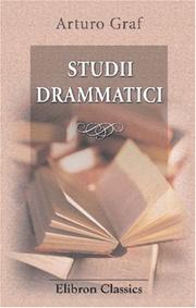Cover of: Studii drammatici