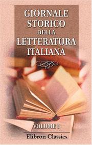 Cover of: Giornale storico della letteratura italiana by Unknown