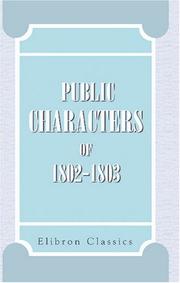 Cover of: Public Characters of 1802-1803