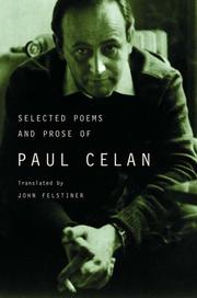 Cover of: Selected Poems and Prose of Paul Celan