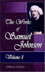 Cover of: The Works of Samuel Johnson by Samuel Johnson undifferentiated