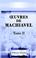 Cover of: uvres de Machiavel