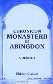 Cover of: Chronicon Monasterii de Abingdon by Unknown