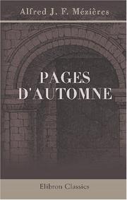 Cover of: Pages d\'automne