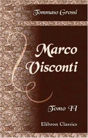 Cover of: Marco Visconti by Tommaso Grossi