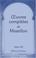 Cover of: uvres complètes de Massillon