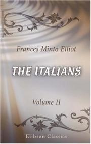 Cover of: The Italians: Volume 2
