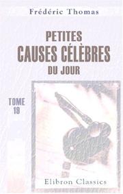 Cover of: Petites causes célèbres du jour: Volume 19; Juillet 1856