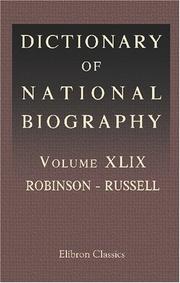 Cover of: Dictionary of National Biography by 