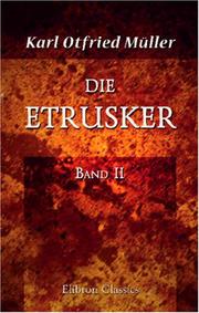 Cover of: Die Etrusker by Karl Otfried Müller
