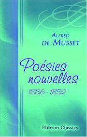 Cover of: Poésies nouvelles by Alfred de Musset, Alfred de Musset